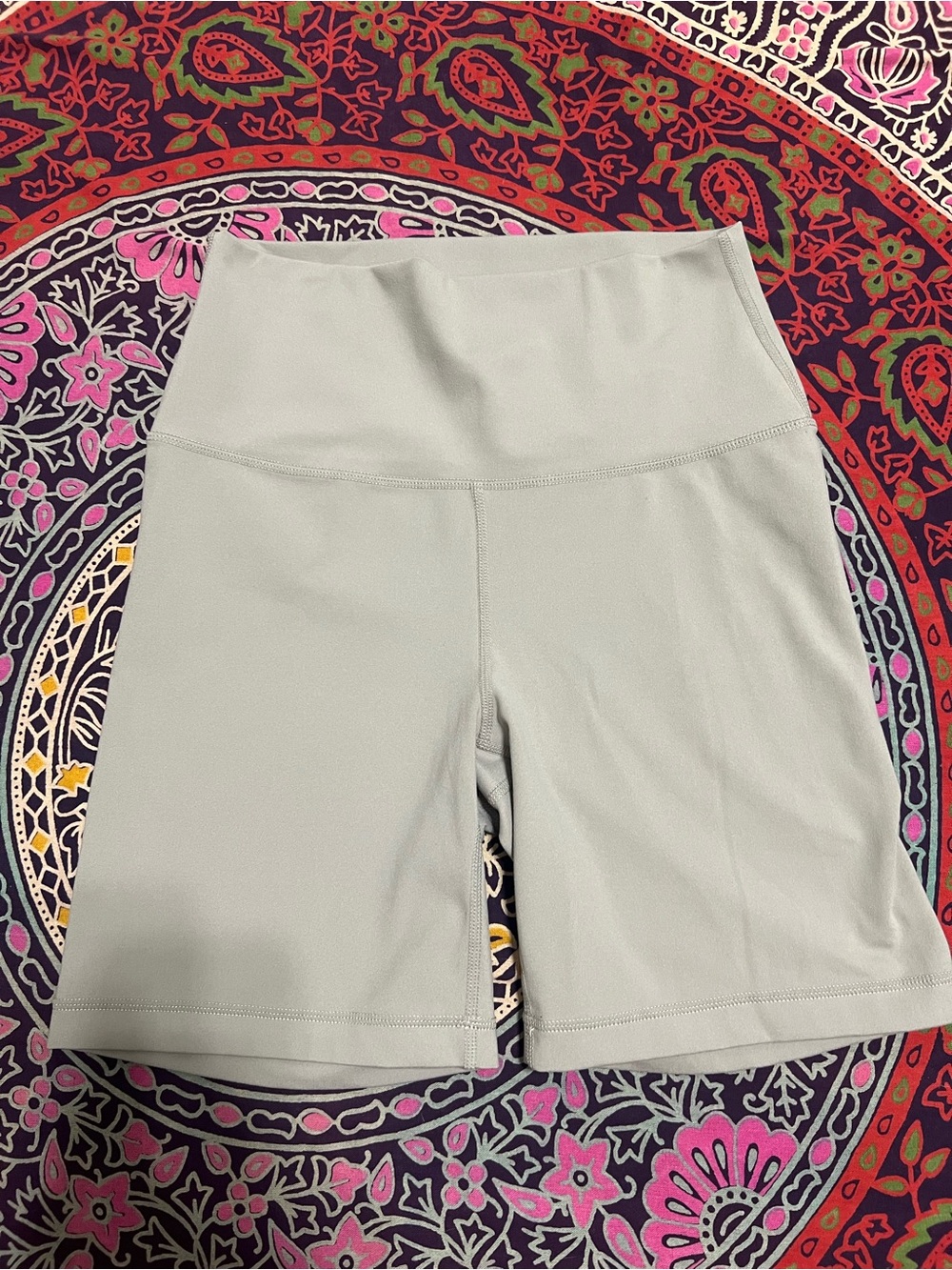 90 Degree by Reflex Biker Shorts Womens Medium Gray High Waisted Athletic Yoga